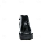 abordables Bottes de Costume-Bottes à lacets en similicuir marron pour hommes avec une silhouette moderne et élégante, idéales pour les environnements professionnels, les événements formels et les occasions décontractées élégantes