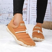 abordables Botas de invierno y nieve-Botas de nieve cálidas de invierno sin cordones para hombre con suela antideslizante, diseño acolchado informal para caminar al aire libre, viajar en climas fríos y uso diario.