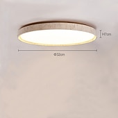 abordables Plafonniers à intensité variable-32 cm Variable Luminaires de Plafond Bois Acrylique ancien Moderne 110-240 V
