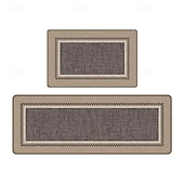 preiswerte Läuferteppiche-Läuferteppiche für Flur und Küche weicher rutschfester maschinenwaschbarer Teppich Faux Belgischer Loop-Velours mit Gummiunterlage für Böden Stehmatten für Spüle Wäscheraum Flur