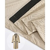 billiga Pyjamas-Herr Pyjamas Sovkläder Badrock Slät Mode Stylish Klassisk Hem Dagligen Säng Polyester Komfort Mjuk V-hals Långärmad Ficka Inkl. bälte Vår Höst Svart Vit
