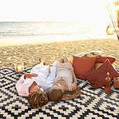 economico Attrezzatura da Campeggio-tappeto da esterno per sgombero patio, grande tappeto impermeabile, tappeti da campeggio in plastica reversibile, veranda, terrazza, camper, balcone, cortile,