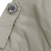 preiswerte Herren-Blazer &amp; -Anzüge-Herren Parka Trenchcoat Urlaub Täglich Herbst Winter Polyester Verschleißfest Oberbekleidung Bekleidung Mode Klassisch Einfach Tasche Revers Reisverschluss