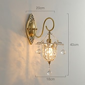 Χαμηλού Κόστους Εσωτερικά Επιτοίχια Φωτιστικά-κρυστάλλινα φωτιστικά τοίχου εσωτερικού χώρου από ορείχαλκο LED σε σκανδιναβικό στιλ σαλόνι καταστήματα καφετέριες ατσάλινο φωτιστικό τοίχου 110-240v