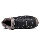 preiswerte Winter- und Schneestiefel-Wasserdichte Winterhausschuhe für Herren mit Fellfutter, leichte, warme Slip-On-Freizeitschuhe mit Anti-Rutsch-Sohle für den Innen- und Außenbereich