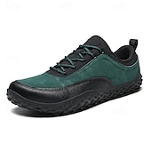 voordelige Casual Veterschoenen-Groene herenwandelschoenen, veterschoenen voor buiten, stevige wandelschoenen met antislipzool voor reizen, kamperen en dagelijks gebruik.