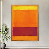 Недорогие Картины маслом-ручная роспись Марк Ротко репродукция холста настенное искусство Ротко абстрактное холст настенное искусство красный и желтый микс абстрактная живопись минимализм художественная живопись домашний