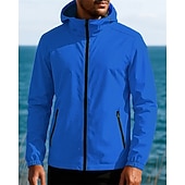 halpa Vedenpitävät takit-Miesten Tuulitakki Softshell-takki Vaellustakki Ulko- Vedenkestävä Tuulenkestävä Vaellusasut Vaellusvaatteet Syksy Topit Telttailu / Retkely / Luolailu Juoksu Yhtenäinen väri Musta Punainen Sininen