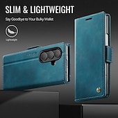 cheap Samsung Cases-Phone Case For Samsung Galaxy Z Fold 7 Magnetic Adsorption Wallet Case Magnetic Full Body Protective Kickstand TPU PU Leather