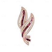 cheap Pins and Brooches-Brooches Classic Retro Leaf Elegant Fashion Personalized Simple Brooch Jewelry Light Pink Blue For Wedding Party Gift Engagement Prom Festival