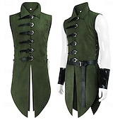levne oblečení-Retro Středověké Renesanční Zbraně a výzbroj Kamizelka Elf Viking Ranger Maškarní kostým Pánské Fantazie předvečer Všech svatých Karneval Výkon LARP Ren Faire Dospělí Vesta Pásek Kabelka na zápěstí