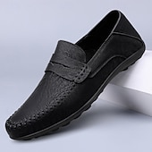 economico Mocassini casual-mocassini da guida color cuoio da uomo: comodi mocassini penny per l'estate, le riunioni all'aperto e gli eventi informali