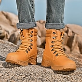 tanie Buty trekingowe-Męskie buty sportowe z wysoką cholewką ze skóry syntetycznej, do noszenia na co dzień | podeszwa antypoślizgowa do wędrówek pieszych i codziennego noszenia