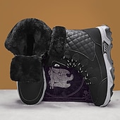 baratos Inverno e botas de neve-Botas de neve masculinas acolchoadas à prova d'água com gola de pele, calçados casuais quentes para caminhada ao ar livre no inverno