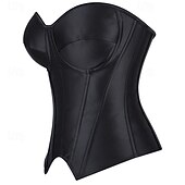 Недорогие Корсеты-Жен. Корсет Корректирующее белье Утягивающее белье Корректирующее белье Сексуальный корсет На каждый день Полоса Неровная кромка Открытая спина Отпуск Для улицы Свидание Без рукавов холодный прием