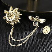 Недорогие Булавки и броши-Броши Классический Ретро геометрический Животный принт Элегантный стиль Мода На заказ Простой Брошь Бижутерия Серебряный Золотой Назначение Свадьба Для вечеринок Подарок Обручение Выпускной фестиваль