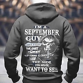 economico felpe 3d da uomo-Felpa da uomo Settembre - "Ho 3 Lati Silenzioso Dolce Divertente Pazzo  Il Lato Che Non Vuoi Mai Vedere" Grafica Maniche Lunghe