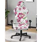 cheap Dining Chair Cover-Geometric Printed Kitchen Chair Cover, Polyester Slipcover, Durable Non-Slip Chair Protector for Dining Room and Home
