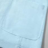 tanie Męskie klasyczne marynarki-Męskie Lekka kurtka Marynarka Lniana marynarka Formalny Biuro Codzienny Minimalistyczny Lato Wiosna Bawełna I Pościel Jednokolorowe Wygodne Guziki jednorzędowe Blezer Biały Beżowy Jasnoniebieski