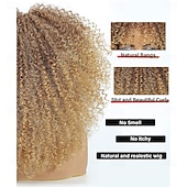 ieftine Peruci istorice-Perucă creță afro peruci crețe pentru femei de culoare perucă afro creță creță cu breton perucă plină și pufoasă fără lipici peruci sintetice de înlocuire a părului pentru cosplay și zi de zi