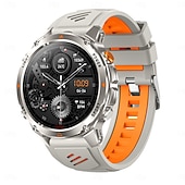 abordables Relojes inteligentes-Reloj inteligente HT37 de 1,46 pulgadas, reloj inteligente militar con Bluetooth, llamadas, GPS integrado, brújula, altímetro barométrico, resistente al agua hasta 3 ATM, reloj inteligente deportivo.