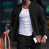 economico giacca sportiva-Per uomo Giacca Leggera Giacca Casual Vacanza Quotidiano Traspirante Tasca Primavera Autunno Blocco di colori Moda Classico Collo alla coreana Regolare Nero Giallo Rosso Blu marino Blu reale Giacca