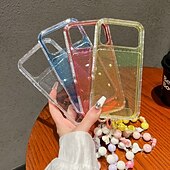 abordables Carcasas iPhone-teléfono Funda Para iPhone 17 Pro Max 17 Air 16 15 14 Pro Max Plus 13 Pro Max Funda Trasera con cordón Brillo ostentoso brillante Antigolpes Retro TPU Acrílico