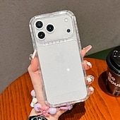 abordables Carcasas iPhone-teléfono Funda Para iPhone 17 Pro Max 17 Air 16 15 14 Pro Max Plus 13 Pro Max Funda Trasera con cordón Brillo ostentoso brillante Antigolpes Retro TPU Acrílico