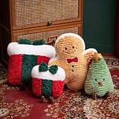 economico Biancheria da Letto di Natale-nuovo regalo di Natale - simpatico pupazzo di peluche a forma di omino di pan di zenzero &amp;cuscino a ciambella, decorazione per la casa delle feste, ornamento imbottito