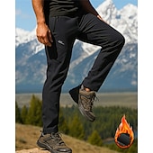 זול תחתונים-בגדי ריקוד גברים מכנסיים לטיולי הליכה מכנסיים רכיבה על אופניים מעיל חורף מכנסי פליסה חורף סתיו חיצוני רגיל עמיד למים עמיד חם מכנסיים כיס ירוק צבא אפור כהה