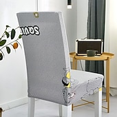 כיסוי לכיסא אוכל נמתח, כיסוי מושב קצר נשלף ורחיץ ידידותי לחיות מחמד, מגן כיסא עמיד למלון, חדר אוכל, אירועים, מסיבת חתונה זול כיסוי כיסא אוכל-כיסוי לכיסא אוכל נמתח, כיסוי מושב קצר נשלף ורחיץ ידידותי לחיות מחמד, מגן כיסא עמיד למלון, חדר אוכל, אירועים, מסיבת חתונה