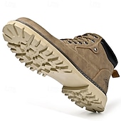 Недорогие Рабочие ботинки-Классические мужские рабочие ботинки для улицы – прочные ботинки на шнуровке с нескользящей подошвой и амортизирующей стелькой для строительства, сельского хозяйства и повседневной носки