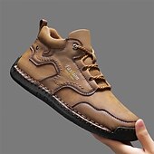 abordables Bottes-Chaussures de travail décontractées kaki pour hommes, baskets d&#039;extérieur à lacets durables avec semelle antidérapante pour la randonnée, le camping, la conduite et les activités quotidiennes