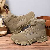 economico Stivali invernali e neve-scarponi da trekking caldi e impermeabili da uomo con fodera in pelliccia, suola antiscivolo, scarpe da trekking e da campeggio all'aperto