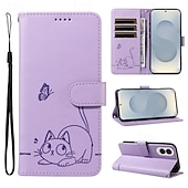 levne Ostatní pouzdra-telefon Carcasă Pro Google Pixel 10 Pro XL Pixel 9 Pro XL Pixel 8 Pro Pixel 7 Pro Pouzdro na peněženku Ochrana celého těla s Lanyardem Nárazuvzdorné Kočka Retro PU kůže