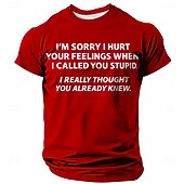  Herren Lustiges Sarkastisches Grafik Shirt - 'Ich dachte du wüsstest dass du dumm bist' Humor Entschuldigung Kurzarm Oberteil