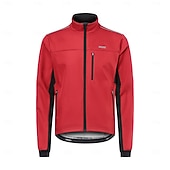 cheap Men&#039;s Jackets &amp; Gilets-Arsuxeo Men&#039;s Cycling Jacket Windbreaker Fleece Jacket Winter Warm Ventilation Back Pocket Comfortable Bike Jacket Tracksuit Mountain Bike MTB Road Bike Cycling City Bike Cycling Black Red Blue Bike