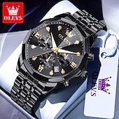 cheap Quartz Watches-The New Olevs Men&#039;S Business Watch With Luminous Calendar Small Three-Hand Moon Phase Display Multi-Functional Quartz Watch Waterproof Casual And Fashionable Men&#039;S Sports Wristwatch