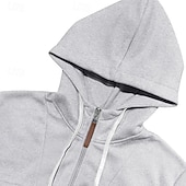 abordables Survêtements de base-Homme Ensemble Survetement Ensemble de tenues Ensemble de sweats à capuche Sweat à Capuche Extérieur Quotidien Sports Cordon de serrage Avec Poches Uni Rouge vin Noir Blanche Polyester Tenues de Sport