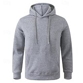 abordables Sudadera con capucha de vellón-Hombre Sudadera Sudadera Con Capucha Sudadera con capucha de lana Negro Blanco Amarillo Rosa Verde Ejército Con Capucha Plano Bolsillo Deporte Casual Diario Ropa de calle Fresco Ropa deportiva