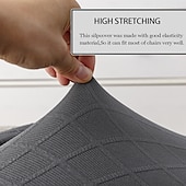 Недорогие Крышка обеденного стула-водонепроницаемые чехлы для стульев-табуретов, чехлы для стульев из спандекса с ромбовидным жаккардом, универсальные всесезонные чехлы для стульев для банкетов, свадеб и домашнего декора