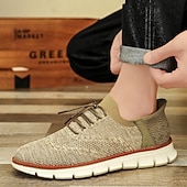 economico Sneakers Casual-scarpe da ginnastica Oxford traspiranti da uomo in maglia – scarpe casual leggere con finiture in pelle di vacchetta per camminare, indossare ogni giorno e viaggiare