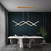 baratos Luzes pendentes-lustres, luzes led, luminárias suspensas para teto/ilha de cozinha, modernos para sala de estar, quarto, escritório, altura ajustável