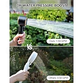 halpa Kodin tarvikkeet-kannettava retkisuihku, 8000mah ladattava 5-puolinen imusuihkupumppu, 5 gallonan kokoontaitettava ämpäri, ulkosuihku vaellusrannalle, matkustamiseen, lemmikkien kylpyyn, autonpesuun, surffailuun