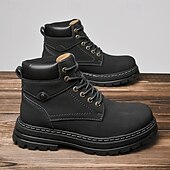 preiswerte Arbeitsschuhe-Outdoor-Arbeitsstiefel für Herren – robuste Schnürstiefeletten mit dicker Sohle zum Wandern, Bauen, für die Arbeit auf dem Bauernhof und für die tägliche Freizeit