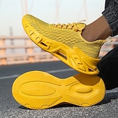 cheap Men&#039;s Sneakers-Men&#039;s Red Fashion Sneakers – Breathable Lace-Up Sport Shoes with Modern Sole Design for Running, Gym, Streetwear and Casual Weekend Outfits
