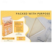 abordables Ustensiles de Pâtisserie-accès large à glissière en coton &amp;Sacs à pain en cire d&#039;abeille pour levain, sacs de conservation des aliments en cire d&#039;abeille réutilisables, sac de conservation des aliments en coton extra large et