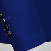 abordables Blazers Classiques pour Hommes-Homme Blazer Affaires Cocktail Fête de mariage Mode Occasionnel Printemps Automne Polyester Uni Avec Poches Boutons Confortable Double Boutonnage veste Noir Blanche Jaune Rose Claire