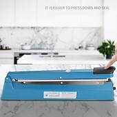 abordables Suministros para el hogar-Máquina selladora manual pequeña de 220 V, 3 mm, tipo 400, para película plástica prensada a mano, para embalaje neutro