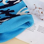 voordelige Muts-Voor heren Uniseks Muts Wintermutsen Beanies Gebreide muts Wintermuts blauw Leger Groen Katoen Jacquard Gebreid Knus Alledaagse kleding Uitgaan Camouflage Kleur Warm